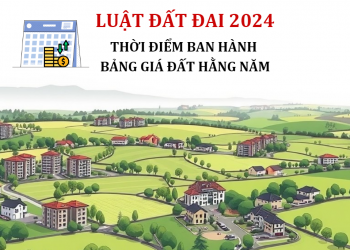 Thời điểm ban hành bảng giá đất hằng năm